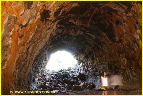 In the lava tubes at Undarra.