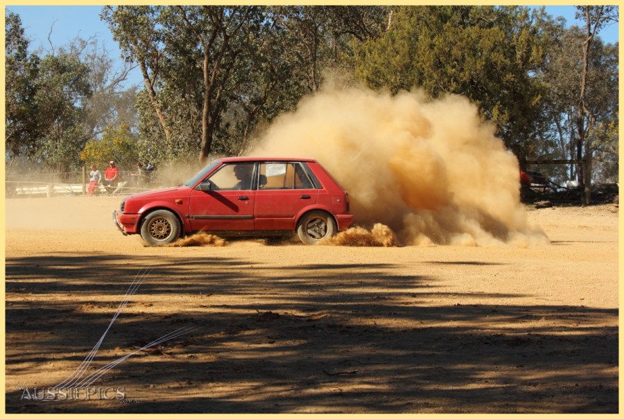 Motorkhana action at Boisdale, Sept 2012