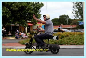 Colin and the parachute bike