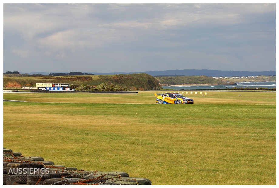 v8 Supercar shots from Phillip Island : Will Davison out in the scenery at Phillip Island circuit.